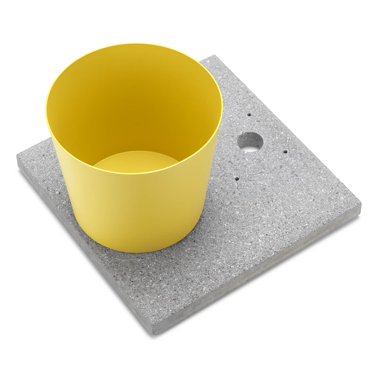 Base in exposed aggregate concrete 42/BSE/4 - Yellow